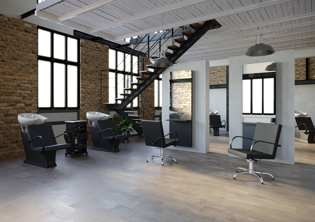 AYALA Pik kappersstoel vooraanzicht – minimalistisch design