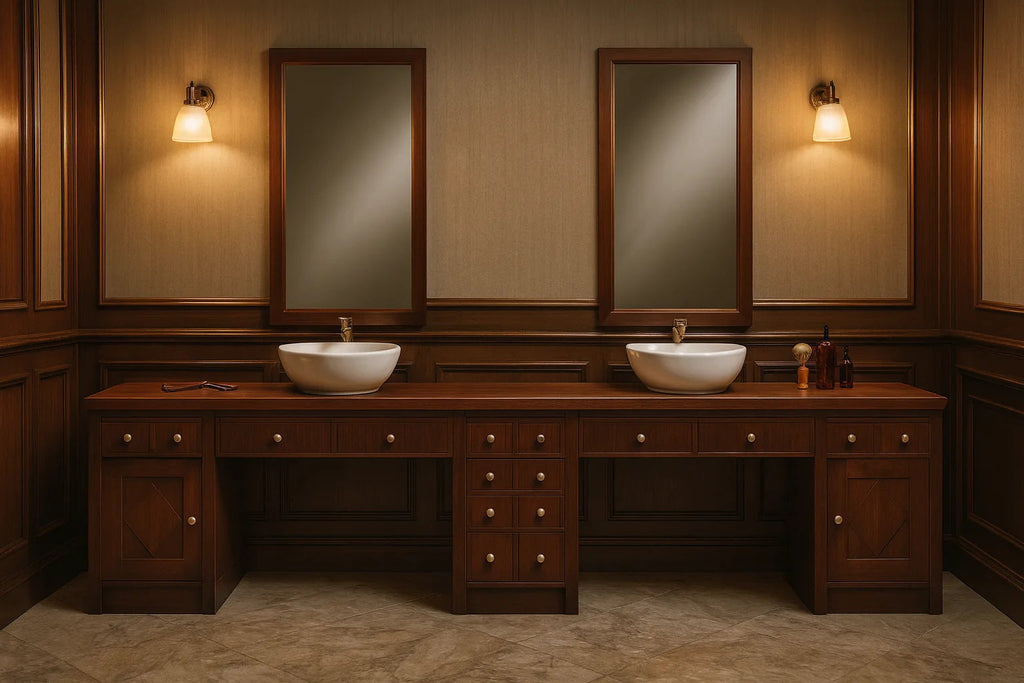 AYALA Classic werkplek in barbershop interieur