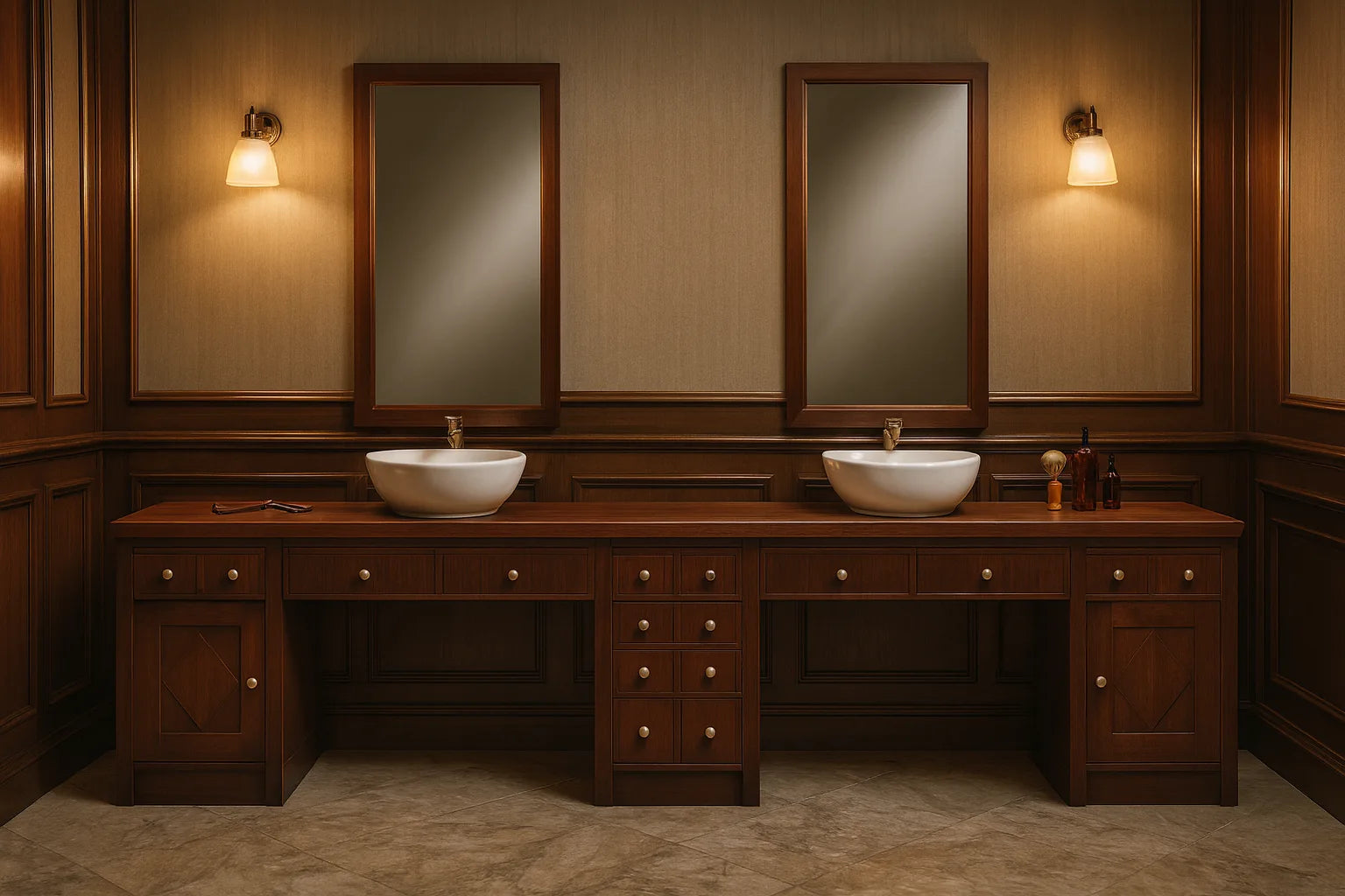 AYALA Classic werkplek in barbershop interieur