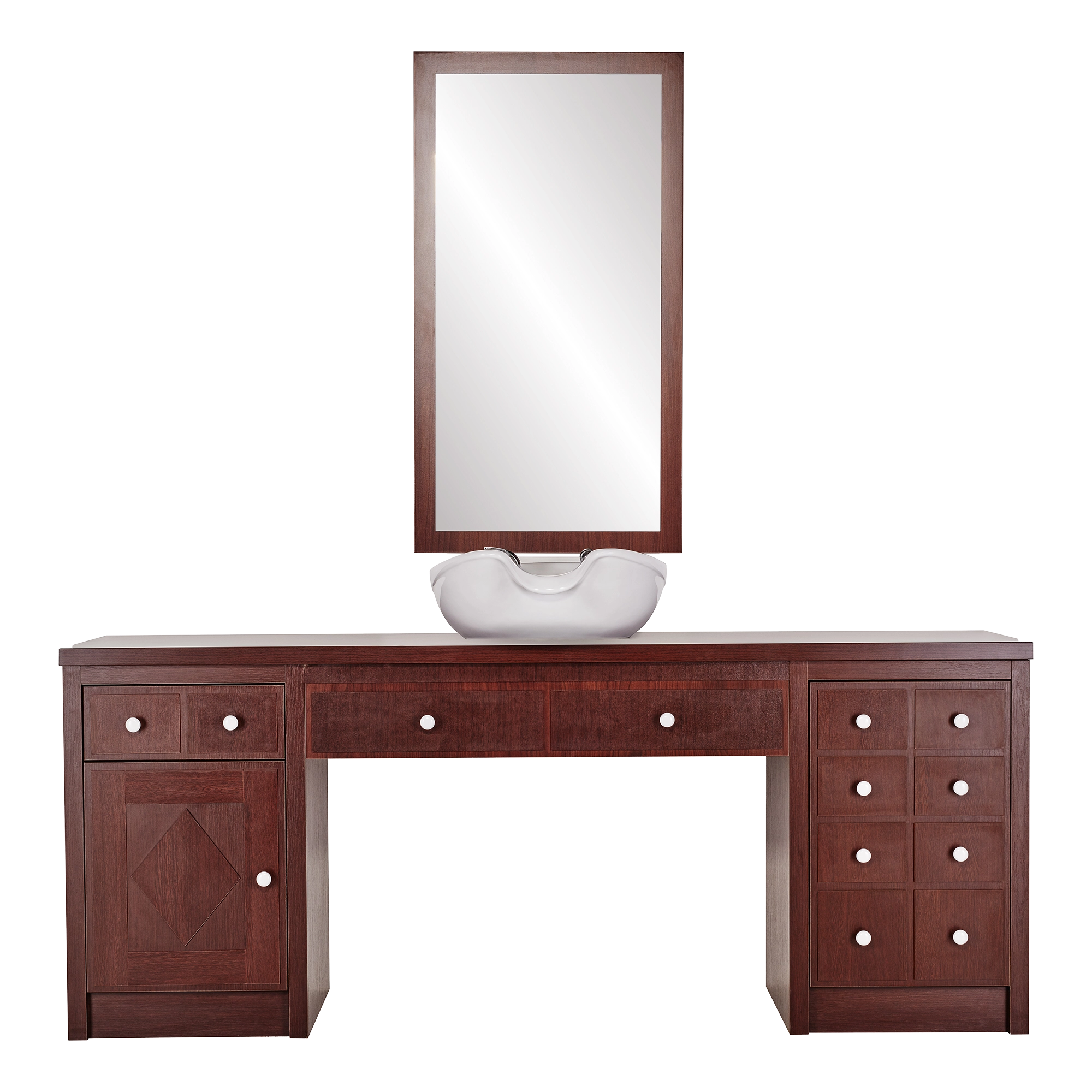 AYALA Classic barberkaptafel chocoladebeuk – werkplek barbershop